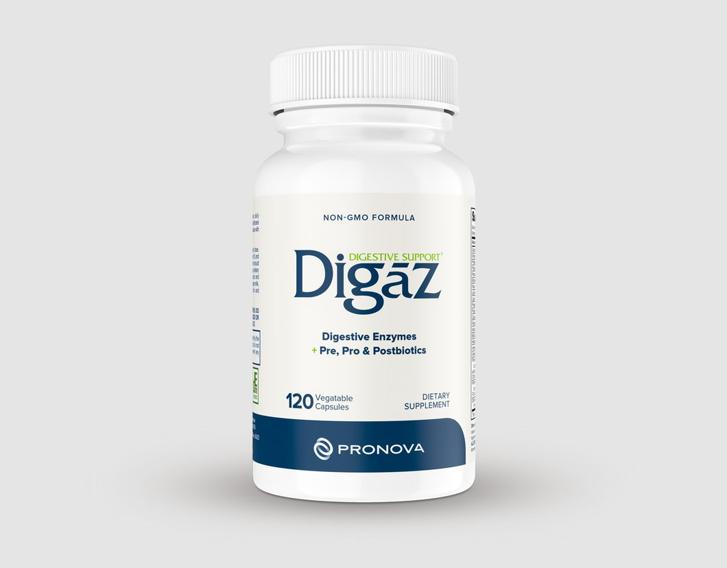 DIGAZ™ | Digestive Enzymes + Pre, Pro & Postbiotics